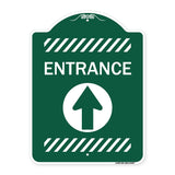 Flex Post Entrance with Straight Ahead Arrow Decal Only for Flex Paddle