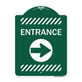 Flex Post Entrance with Right Arrow Decal Only for Flex Paddle