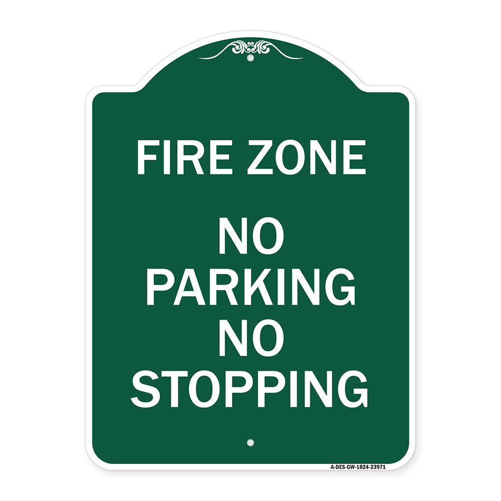 Fire Zone No Parking No Stopping