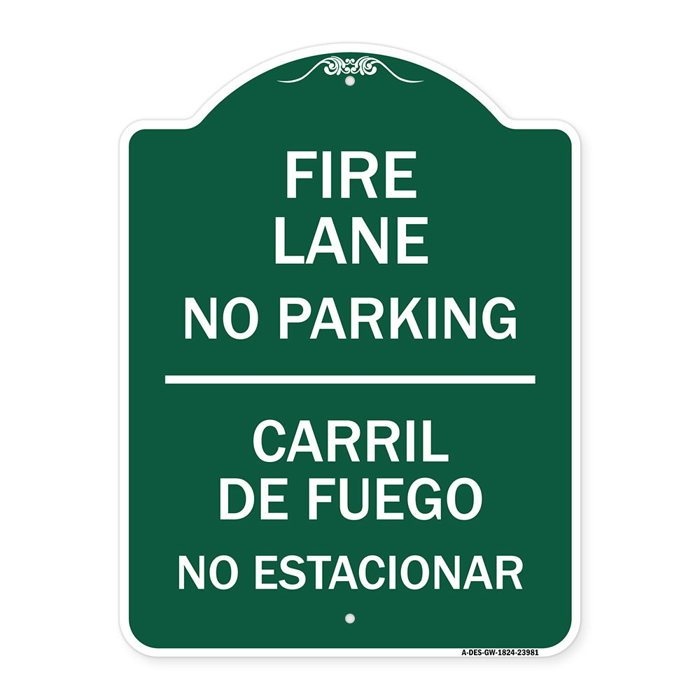 Fire Lane No Parking - Carril De Fuege No Esta Conar