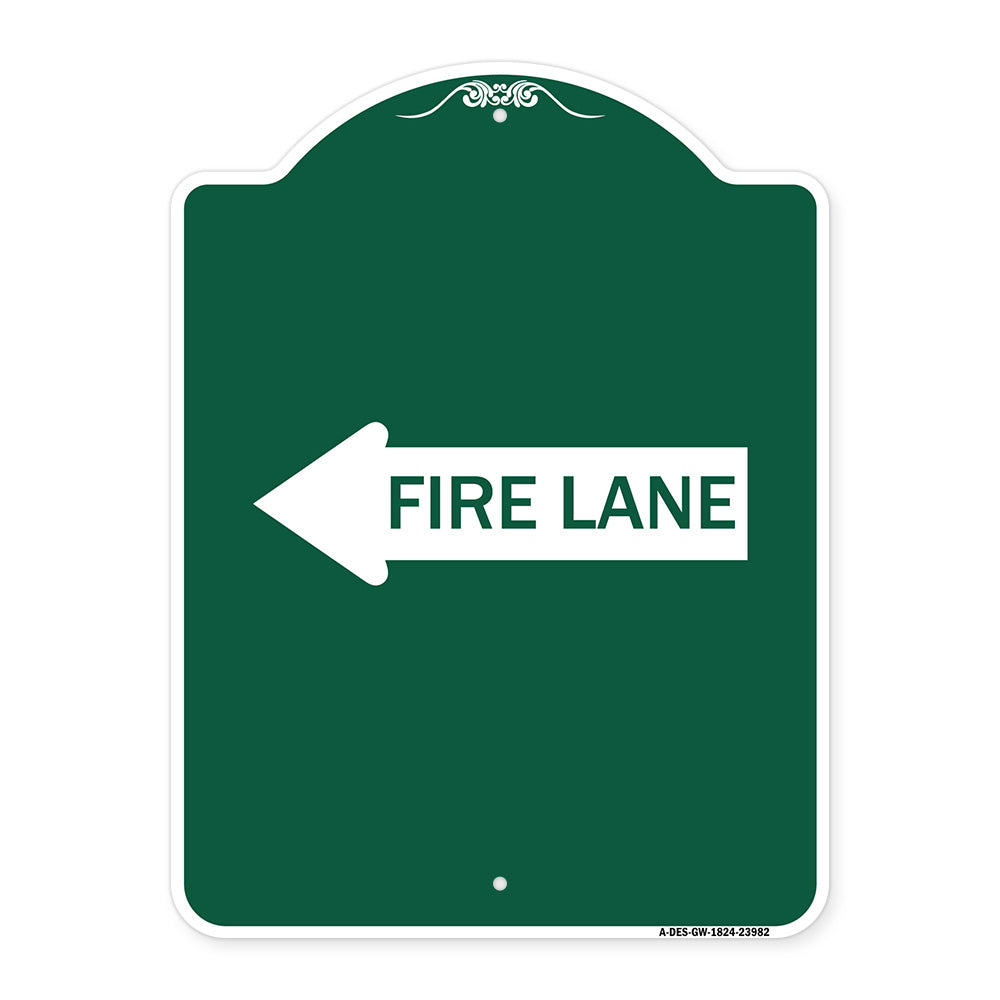 Fire Lane Left Arrow