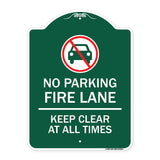 Fire Lane Keep Clear at All Times with Graphic