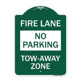 Fire Lane Sign No Parking Tow-Away Zone
