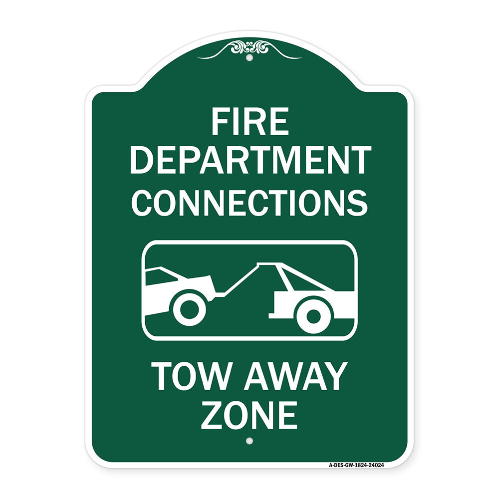Fire Department Connection Tow Away Zone (With Graphic)