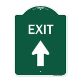 Exit Sign Exit with Up Arrow
