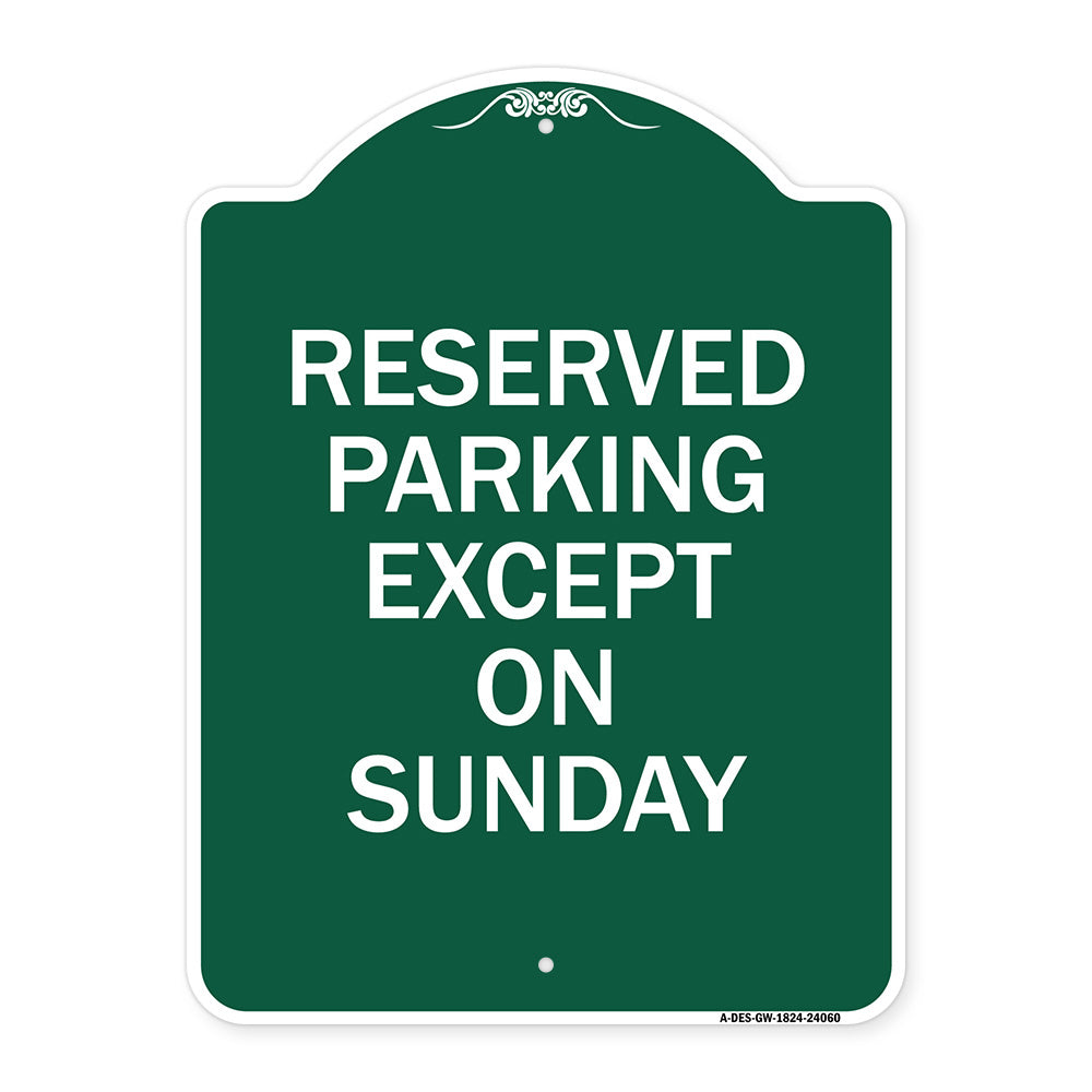 Except on Sunday
