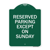 Except on Sunday