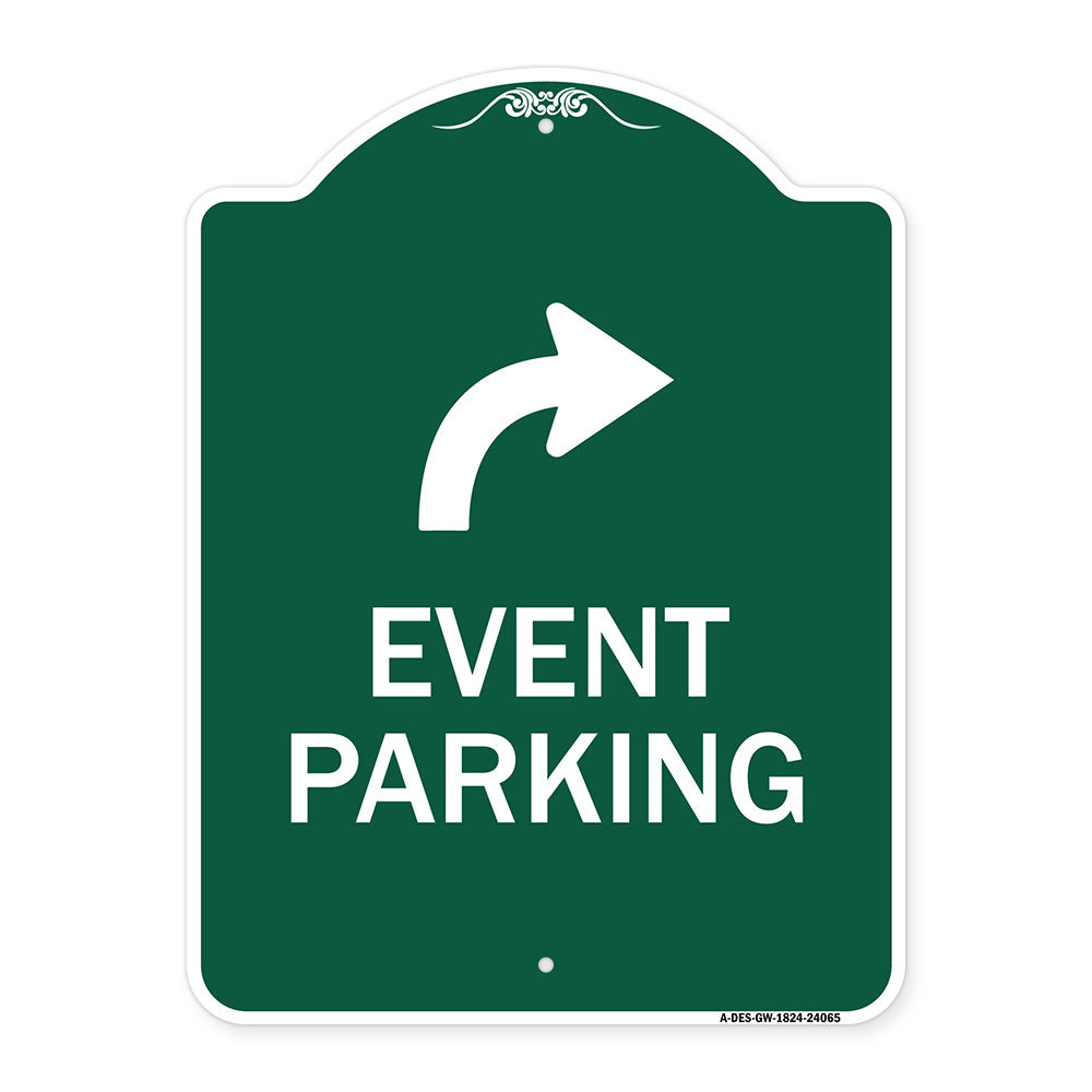 Event Parking Only (With Upper Right Arrow)