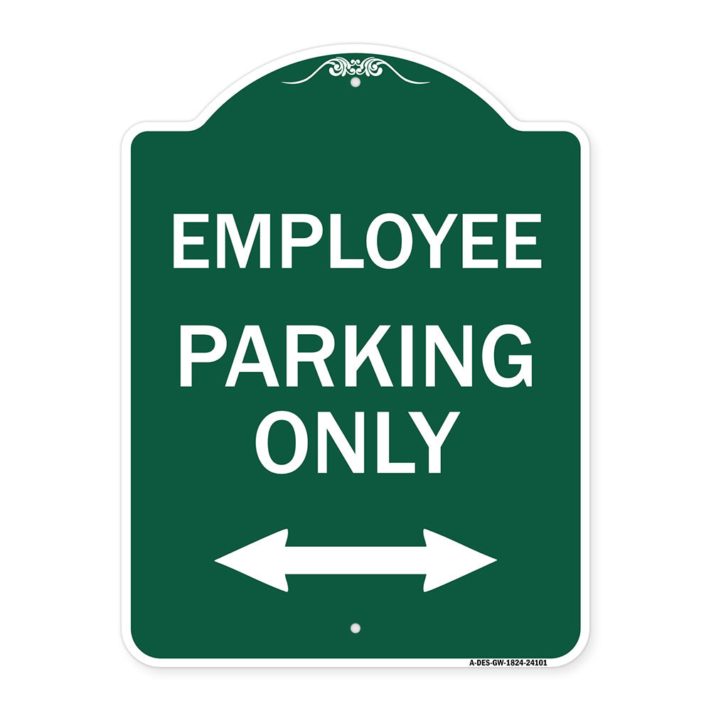 Employee Parking Only (With Bi-Directional Arrow)