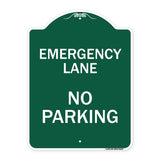 Emergency Lane No Parking Sign