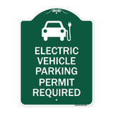 Electric Vehicle Parking Permit Required (With Electric Car Graphic)