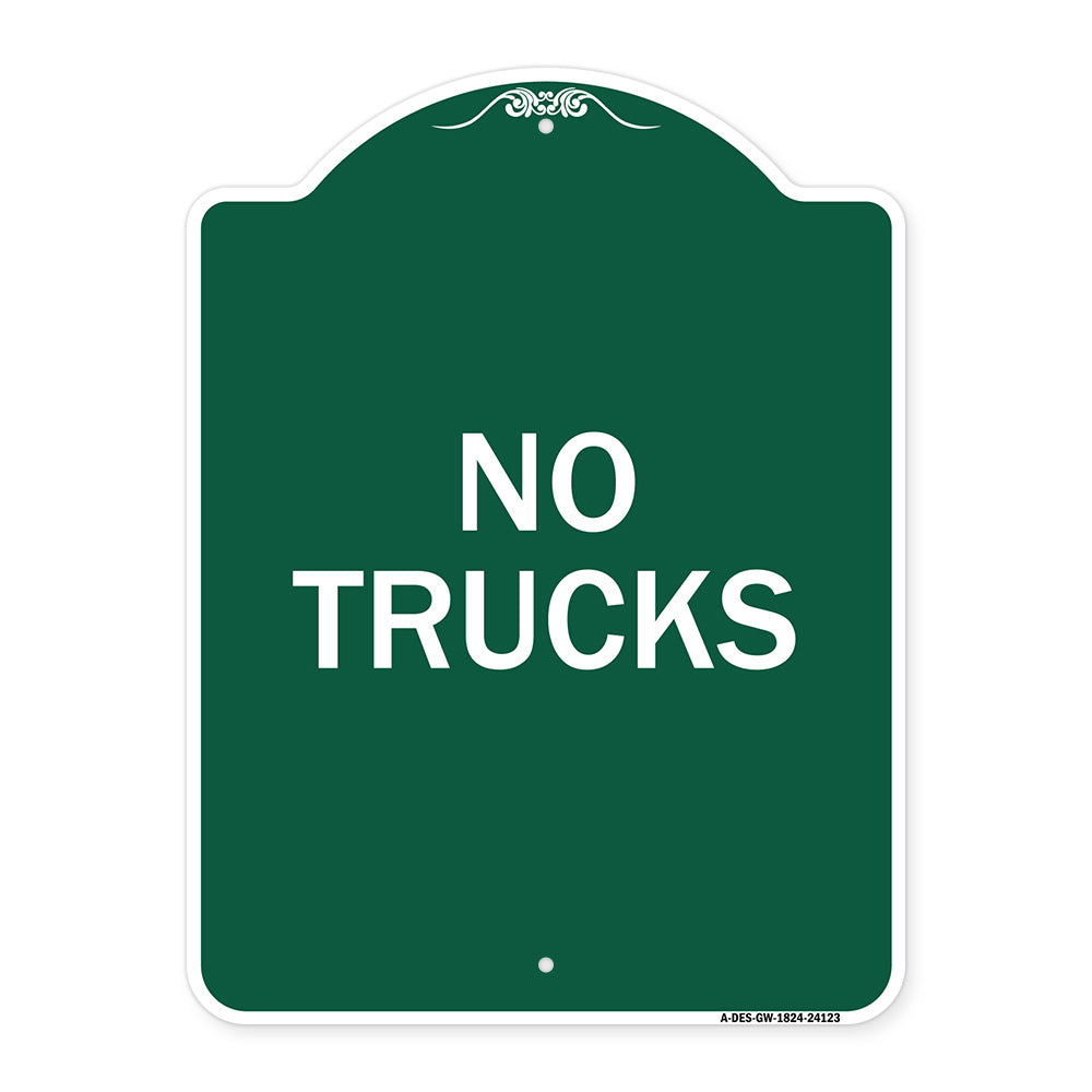 Driveway Sign No Trucks
