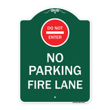 Do Not Enter No Parking Fire Lane with Graphic
