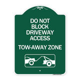 Do Not Block Driveway Access - Tow Away Zone (With Graphic)