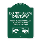 Do Not Block Driveway (With Graphic)