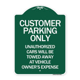 Customer Parking Unauthorized Cars Will Be Towed Away at Owner's Expense