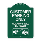 Customer Parking Only (Violators Will Be Towed) (Symbol)