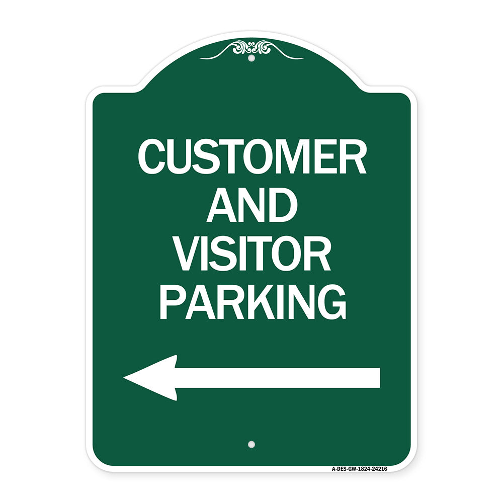 Customer and Visitor Parking (With Left Arrow)