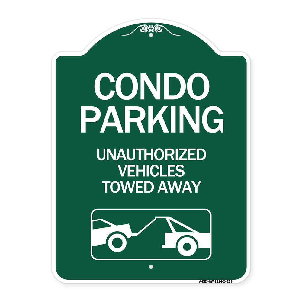 Condo Parking - Unauthorized Vehicles Towed Away (With Car Tow Graphic)