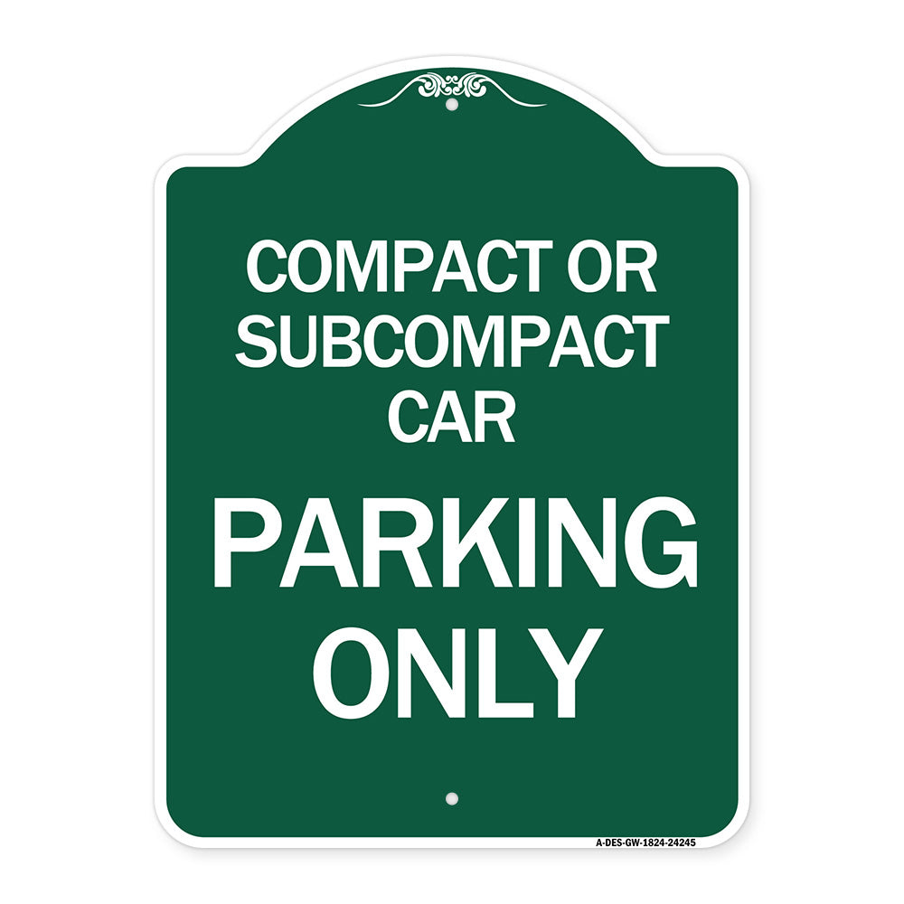 Compact or Subcompact Car Parking Only