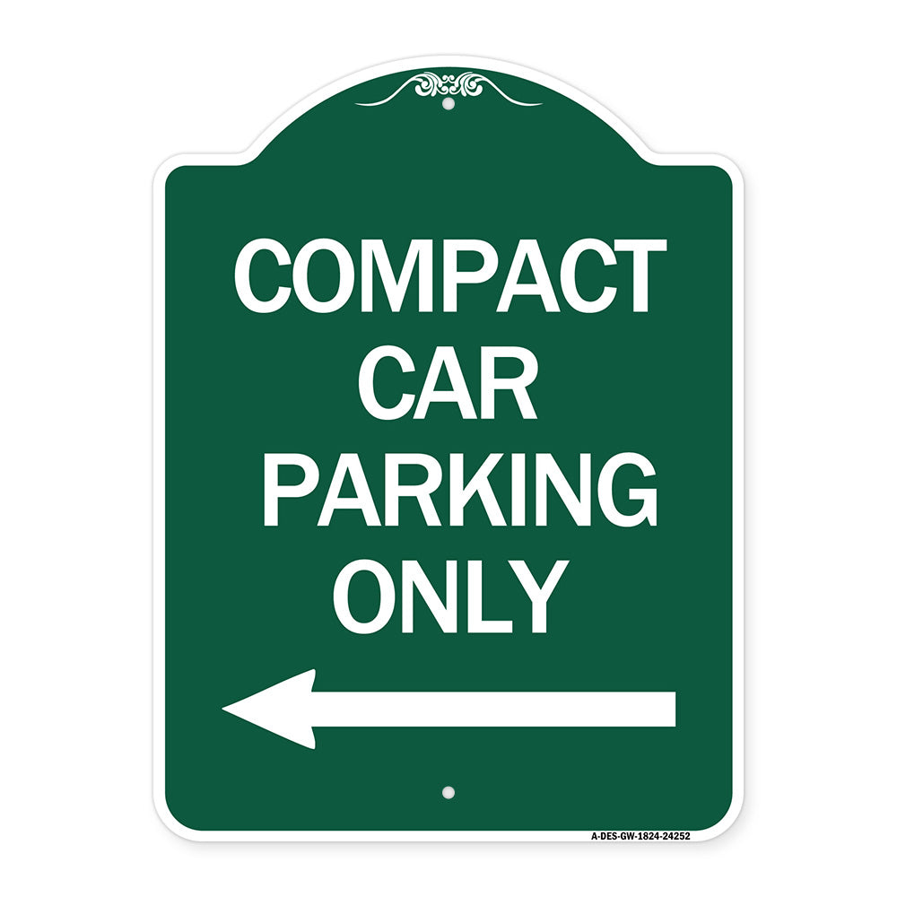 Compact Car Parking Only (With Left Arrow)