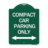 Compact Car Parking Only (With Bidirectional Arrow)