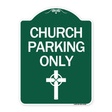Church Parking Only (Cross Symbol)