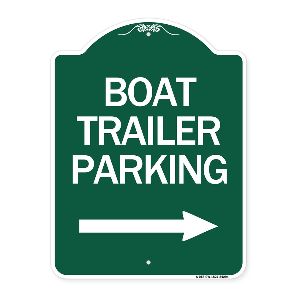 Boat Trailer Parking (With Right Arrow Symbol)