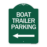 Boat Trailer Parking (With Left Arrow Symbol)