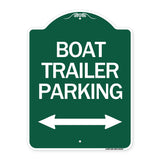 Boat Trailer Parking (With Bidirectional Arrow Symbol)