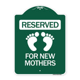 Blue Reserved Parking for New Mothers