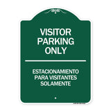 Bilingual Reserved Parking Sign Visitor Parking Only - Estacionamiento Para Visitantes Solamente