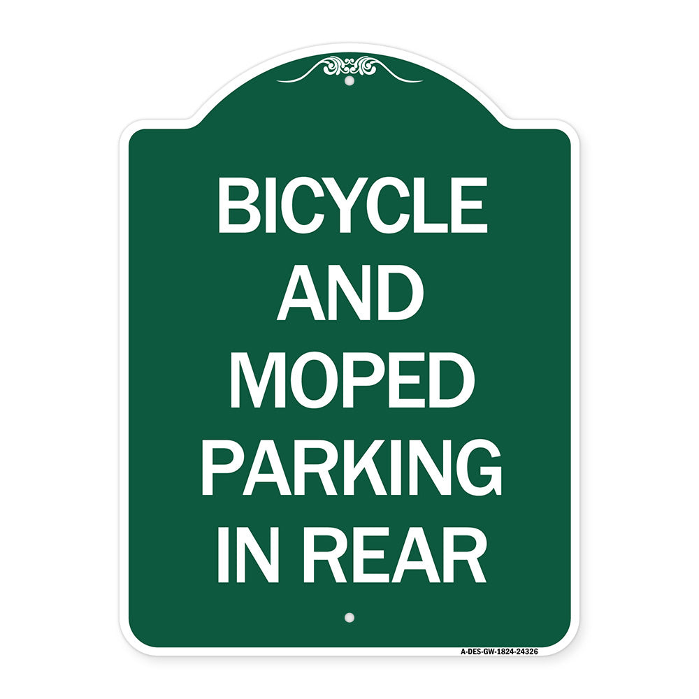 Bicycle and Moped Parking in Rear