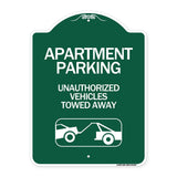 Apartment Parking - Unauthorized Vehicles Towed Away (With Car Tow Graphic)
