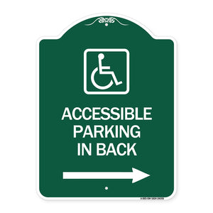 Accessible Parking on Right Arrow (With Graphic)