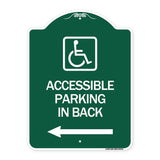 Accessible Parking on Left Arrow (With Graphic)