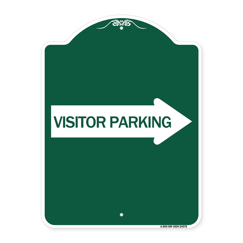 Visitor Parking (With Right Arrow)