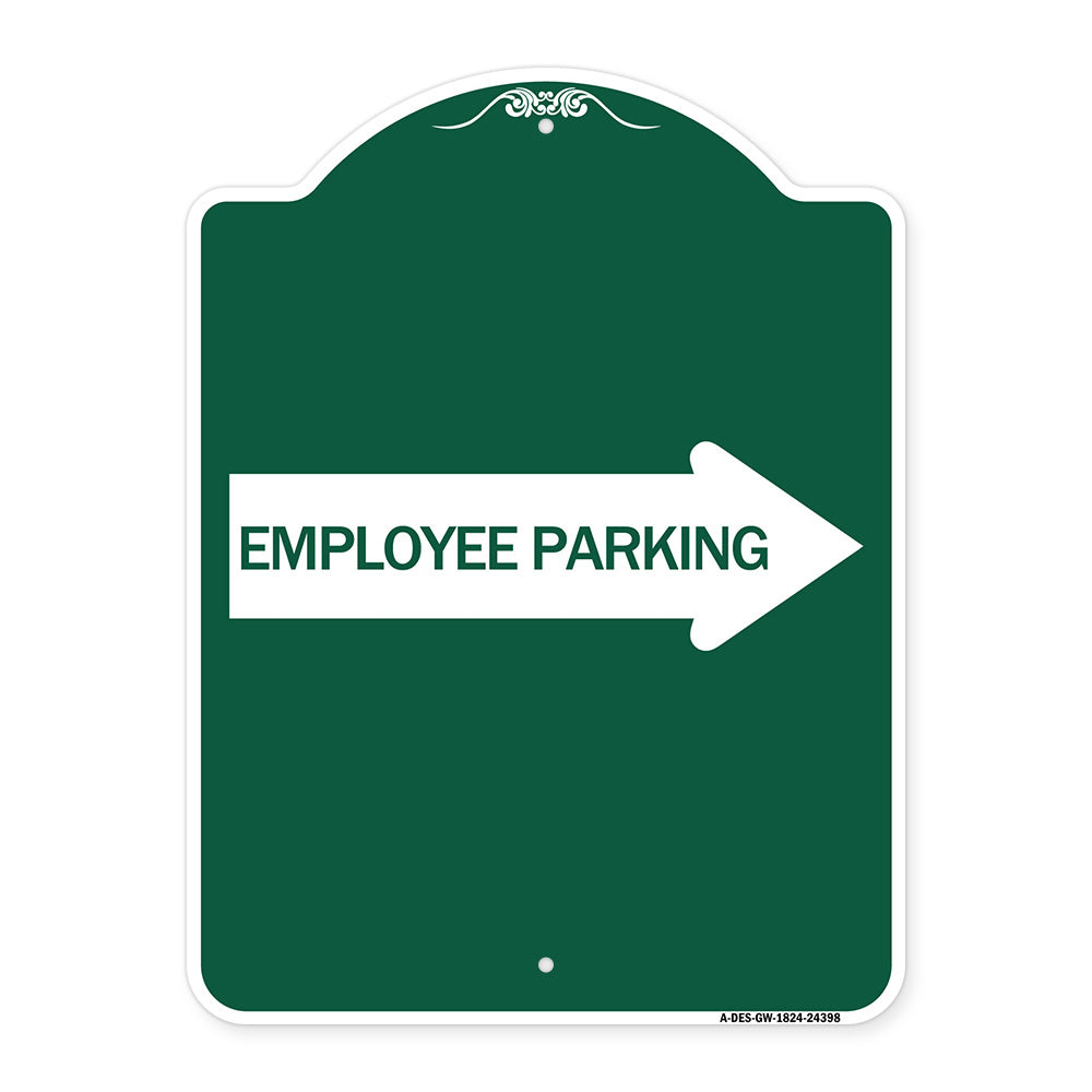 Employee Parking (With Right Arrow)