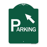 Parking with Arrow Pointing to Top Left