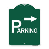 Parking with Arrow Pointing Right