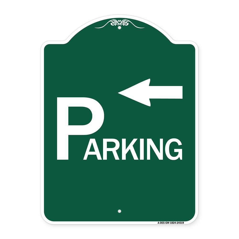 Parking with Arrow Pointing Left