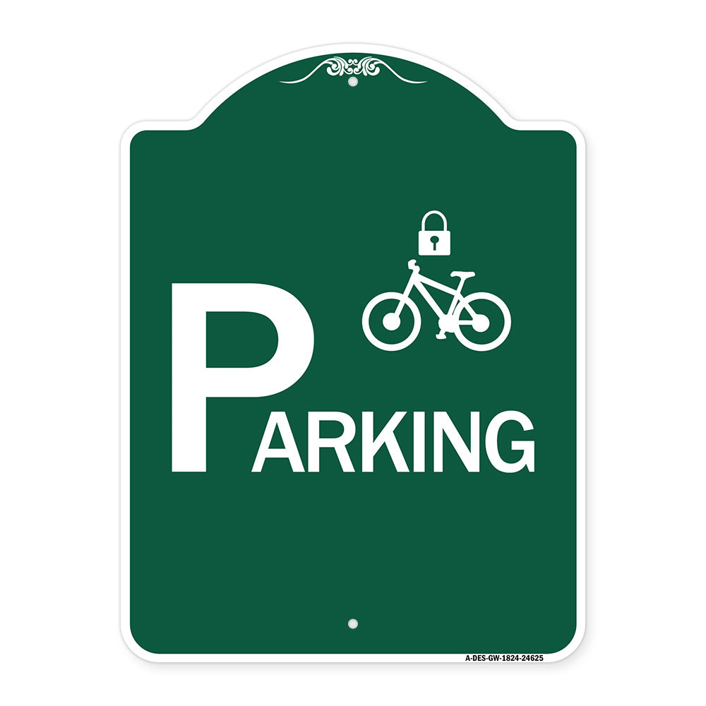 Parking (With Cycle and Lock Symbol)