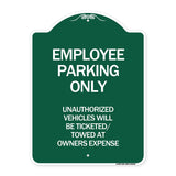 Employee Parking Only Unauthorized Vehicles Will Be Ticketed Towed at Owners Expense