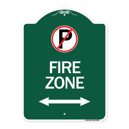 (No Parking Symbol and Arrow Pointing Left and Right)