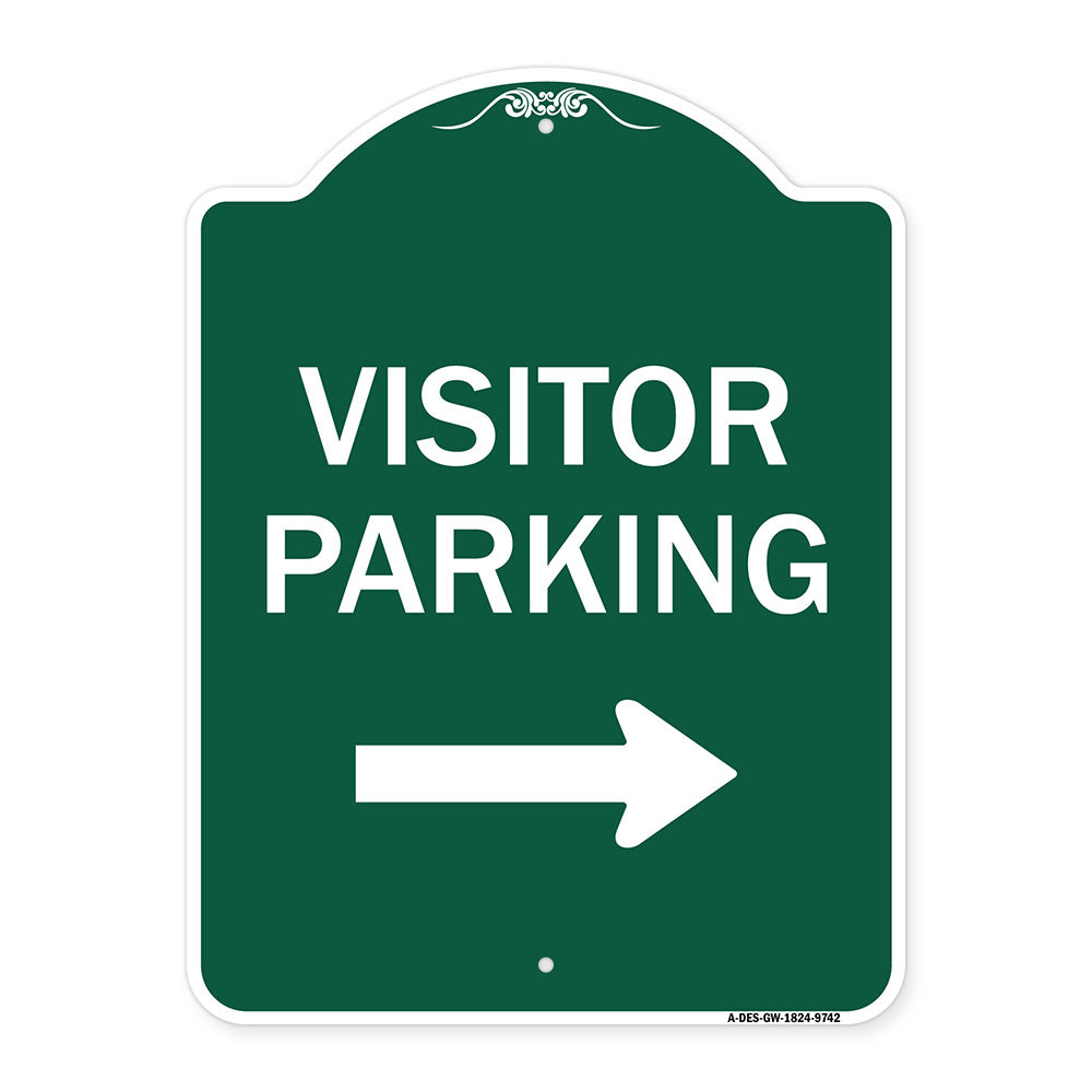 Visitor Parking (With Right Arrow)