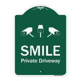 Smile Private Driveway With Video Surveillance Camera Graphics