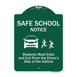 Safe School Notice Students Must Enter And Exit From Driver Side Of The Vehicle