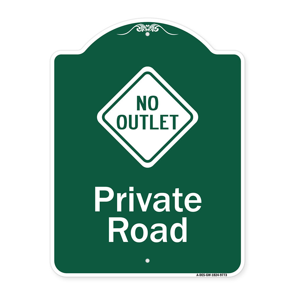 Private Road With No Outlet Symbol