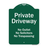 Private Driveway No Outlet Solicitors Or Trespassing