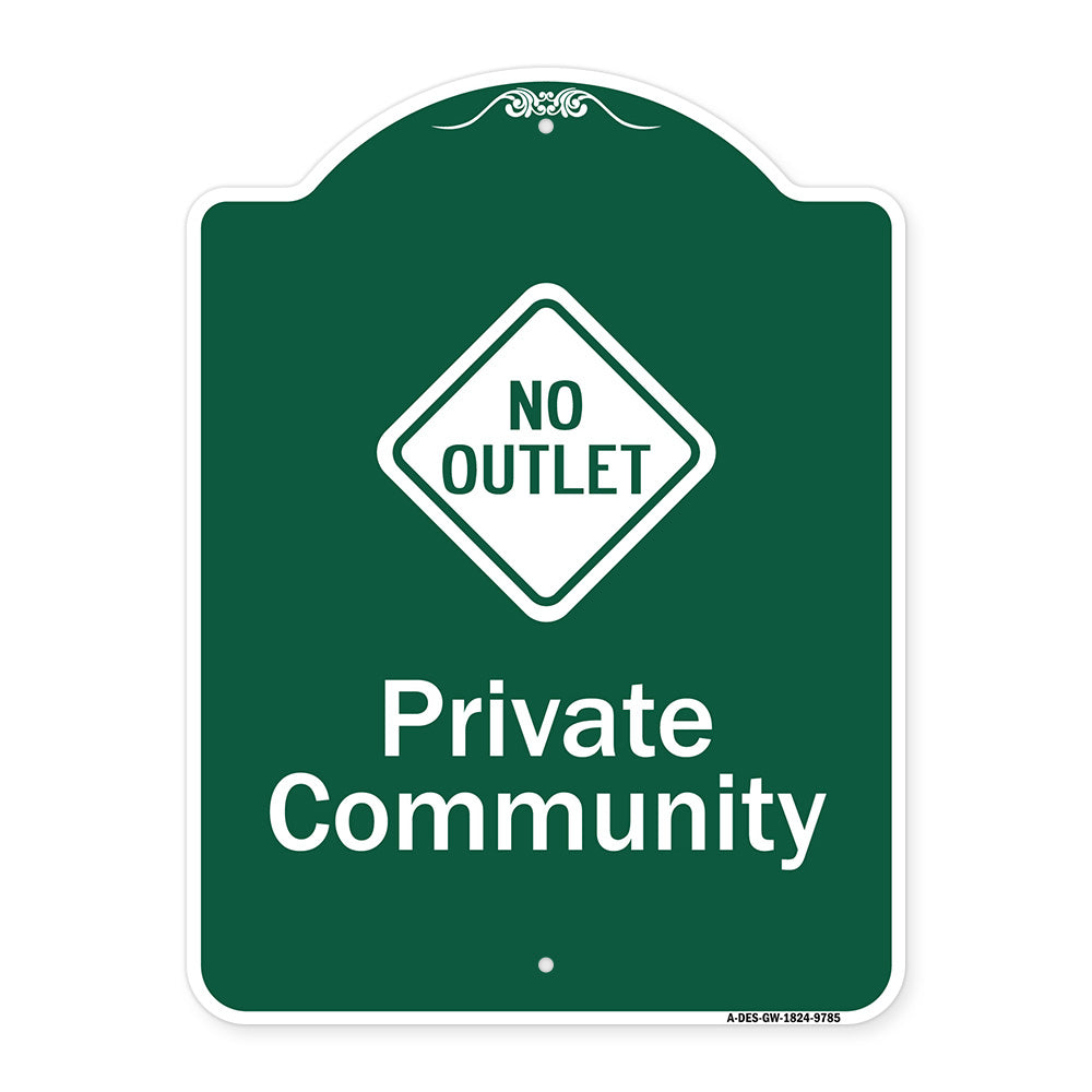 Private Community With No Outlet Symbol